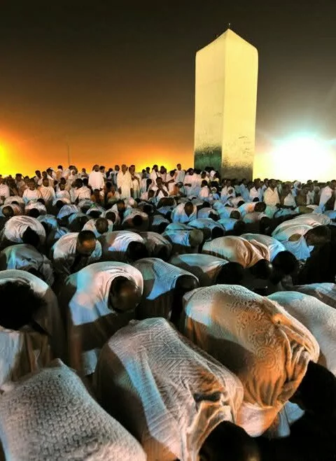 2chak9x 480x659 Muslim pilgrims pray atop mount arafat