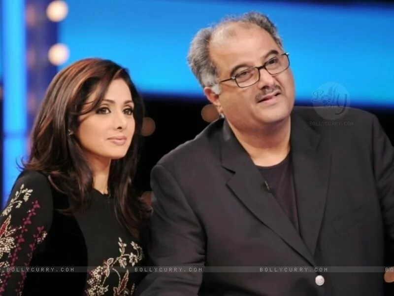 Sridevi with husband Bony Kapoor Sridevi with husband Bony kapoor in the show 10 Ka Dum