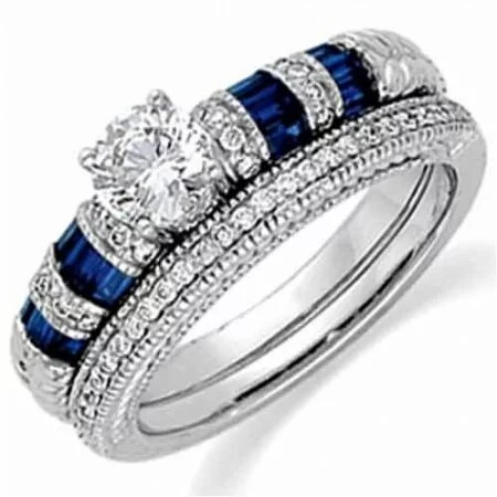 sapphire and diamond wedding ring 1 Jewelry and dresses collection for this marriage seasion 2011