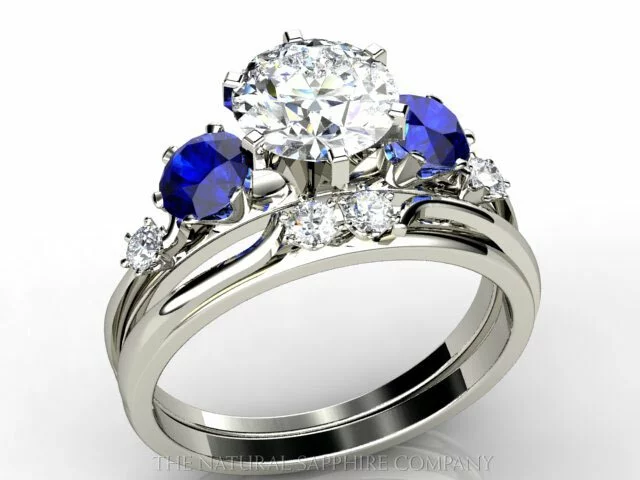 sapphire and diamond wedding rings Jewelry and dresses collection for this marriage seasion 2011