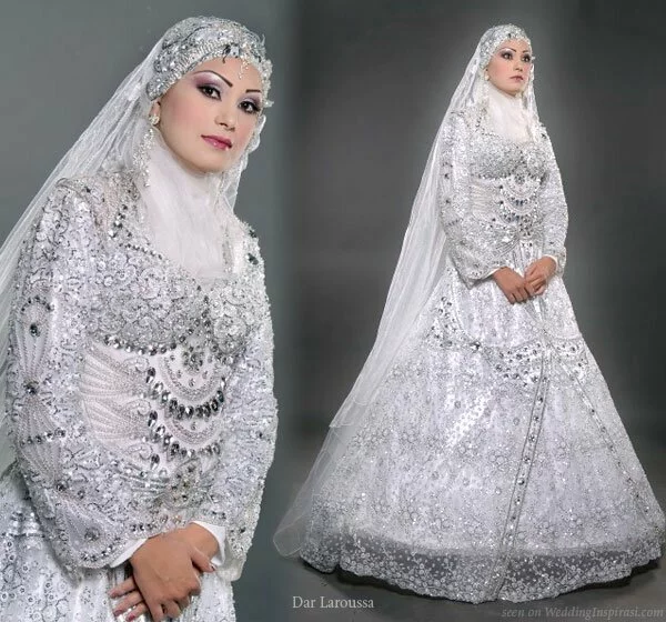 Egyptian muslim wedding hijabs 1 Egyptian muslim bridal wear gallery 2011