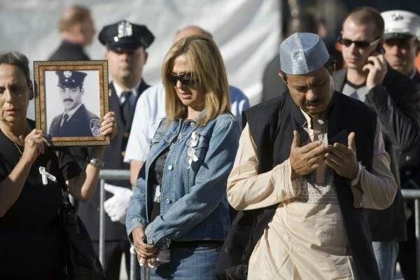 Ground Zero Families gather on the 9th anniversary of 9/11 at Ground Zero in New York