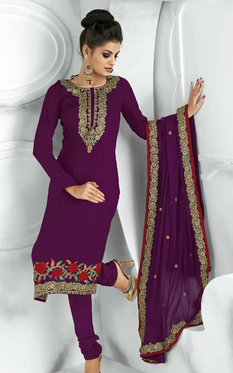 Purple Pakistani Salwar Kameez Latest summer collection for girls 2011