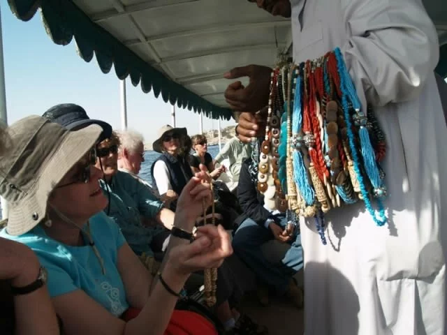 Tourist shopping in Egypt