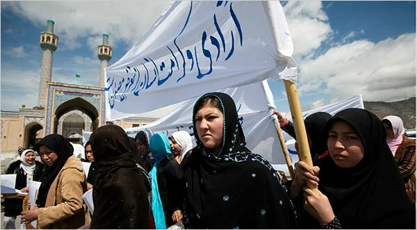 Afghan Women Protest New Restrictive Law Afghan Women Protest New Restrictive Law