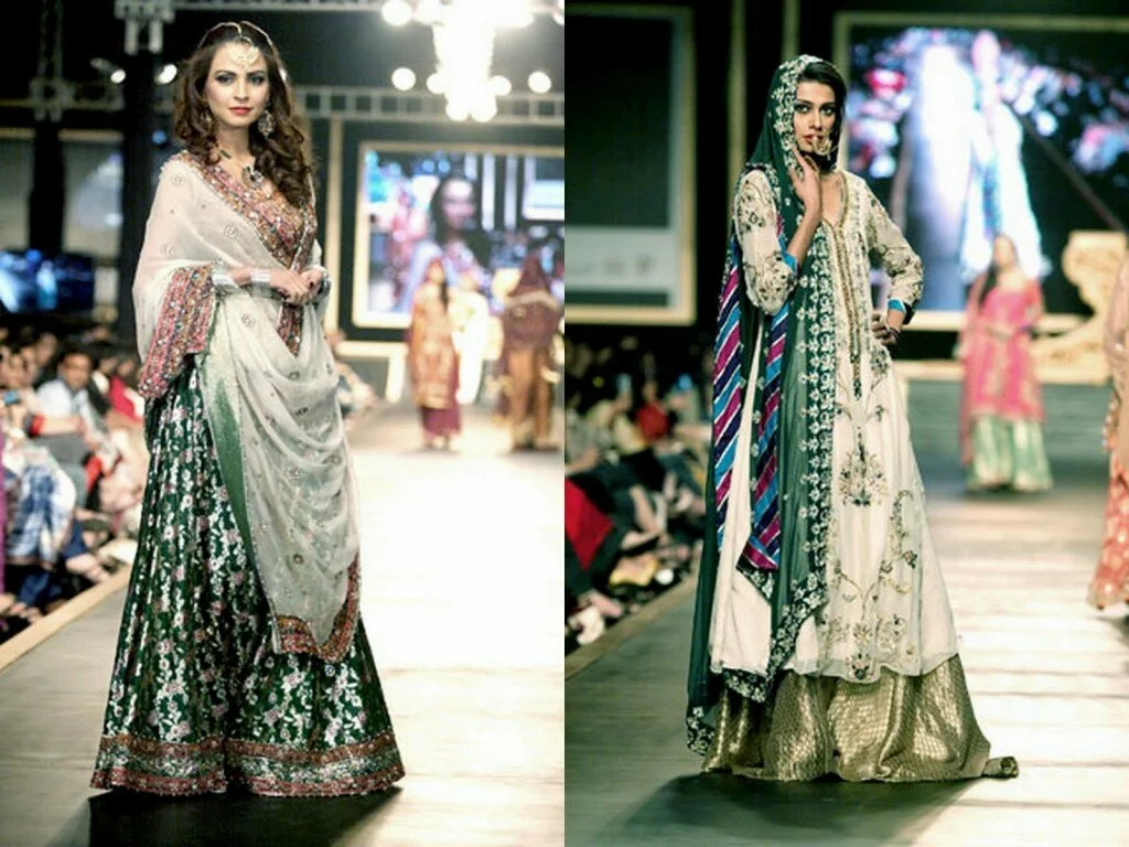Beautiful Pakistani bridal gharara styel image 20 by muslimblog.co .in 1024x768 Beautiful Indian and Pakistani fashion bridal gharara images