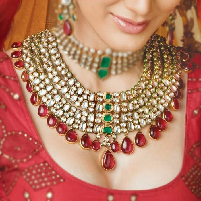 Indian Bridal beautiful Kundan Jewelry Set Indian bridal wear and makeup tips 2011