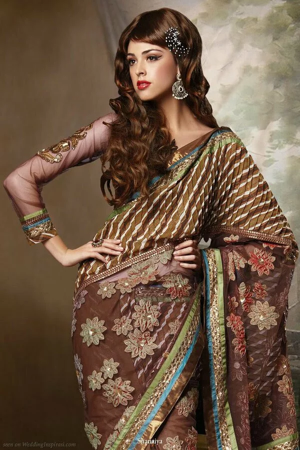 Latest beautiful Indian Bridal saree for womens image 22 by Muslimblog.co .in Latest beautiful Indian bridal and all type saree for womens 