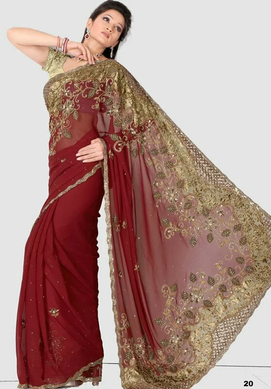 Latest beautiful Indian Bridal saree for womens image 8 by Muslimblog.co .in Latest beautiful Indian bridal and all type saree for womens 