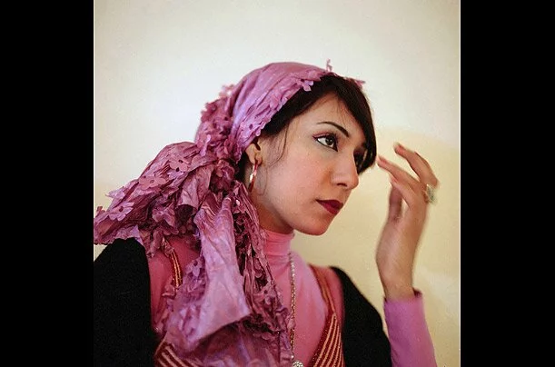Most beautiful women in pink hijab from Cairo Egypt
