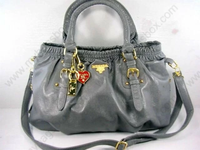 Prada Ruched Top Satchel bags grey for girls 6 Beautiful handbags for girls 