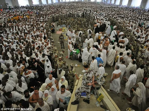 The greatest gathering on Earth: Three million Muslims attend annual hajj pilgrimage as Eid holiday gets under way