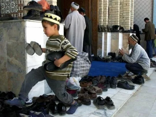 tajik mosque Tajikistan Muslim children Reading Quran Tajikistan