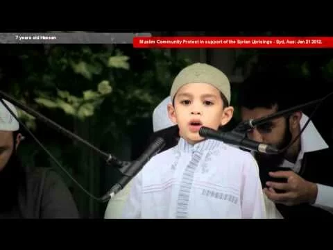 Inspiring speech by 7 year old! | Message to Muslim Ummah at protest for Syria
