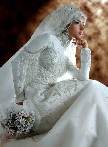 Indonesia muslim wedding dress