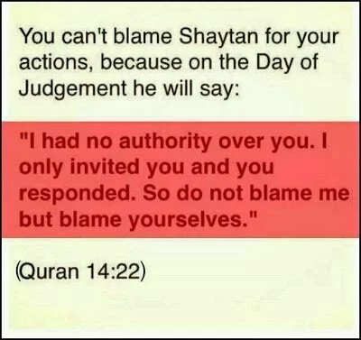 devil iblis Can We Blame Shaytan For Our Wrong Actions?